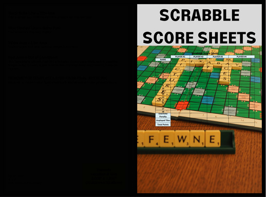 SCRABBLE SCORE SHEETS