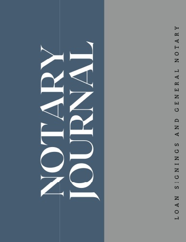 FP Notary Journal - Blue Cover