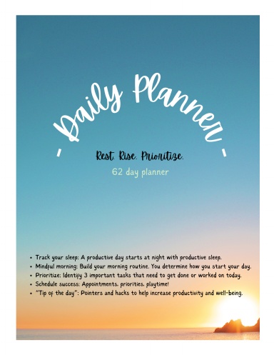 Daily Planner - Rest. Rise. Prioritize.
