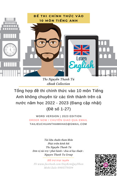 Tổng hợp đề thi chính thức vào 10 môn Tiếng Anh không chuyên từ các tỉnh thành trên cả nước năm học 2022 - 2023 (Đề số 1-27)