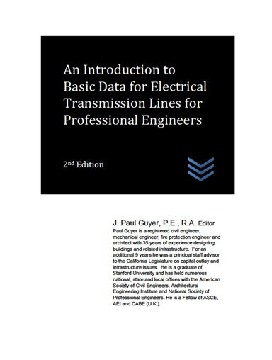 An Introduction to Basic Data for Electrical Transmission Lines for Professional Engineers