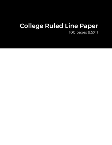 College Ruled Line Paper