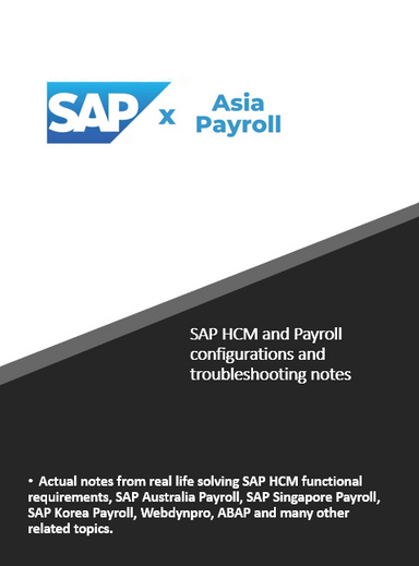 SAP HCM and Payroll configuration and troubleshooting notes