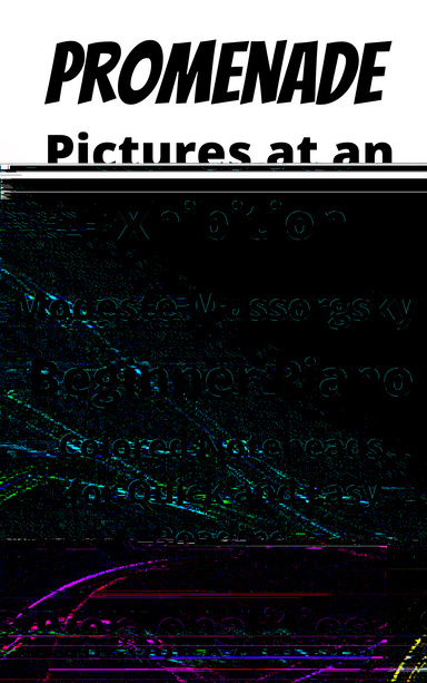 Promenade Pictures at an Exhibitions Beginner Piano Sheet Music with Colored Notations