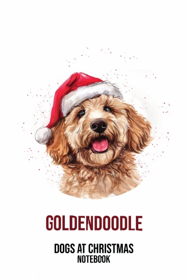 Dogs at Christmas Notebook: Goldendoodle