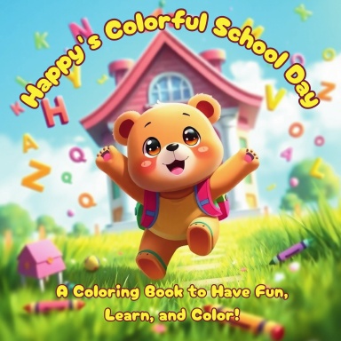 Happy's Colorful School Day : A Coloring Book to Have Fun, Learn, and Color!