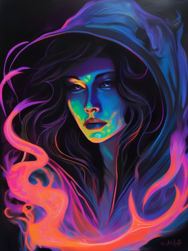 Witch Surrounded by Magic
