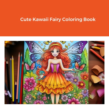 Cute Kawaii Fairy Coloring Book