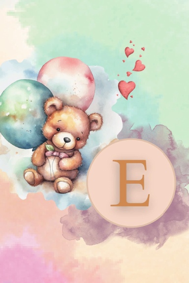 Letter E Teddy Notebook