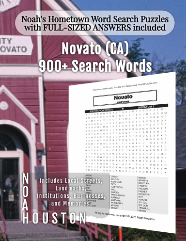 Noah’s Hometown Word Search Puzzles with FULL-SIZED ANSWERS included Novato (CA)