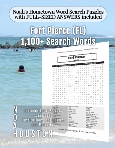 Noah’s Hometown Word Search Puzzles with FULL-SIZED ANSWERS included Fort Pierce (FL)