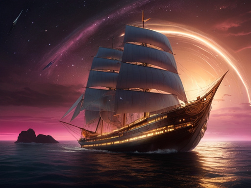 The night magic of sailing ships