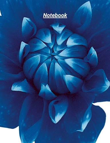 Blue Flower /Journal Notebook / US Letter (8.5x11) / 100 pages College Ruled