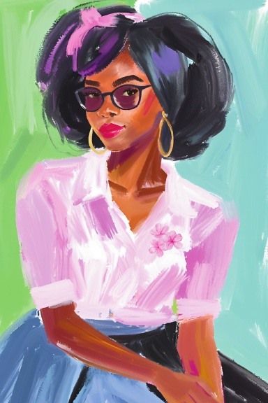 Pretty in Pink Black Woman Journal