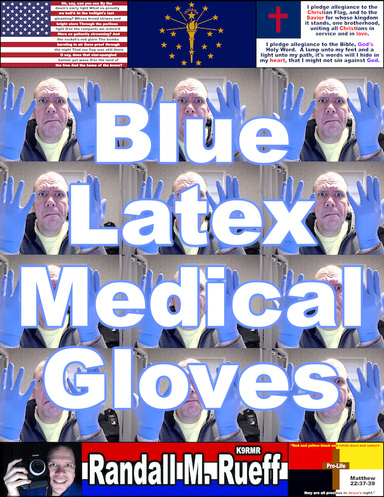 Blue Latex Medical Gloves (Large)