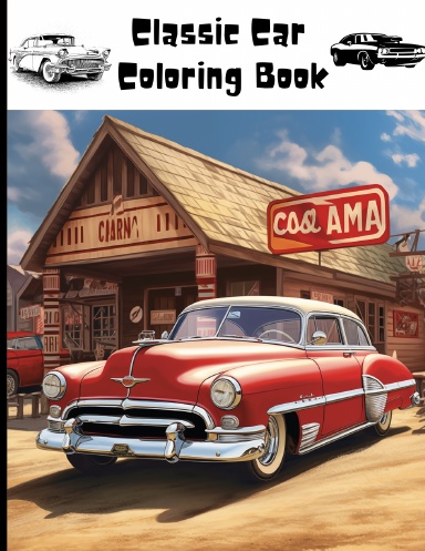 Classic cars coloring page