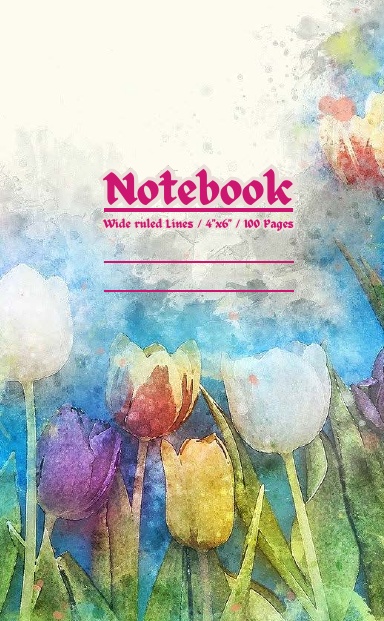 Travel & Adventure Small Pocket Notebook / Wide ruled lines / 4" x 6" / 100 Pages