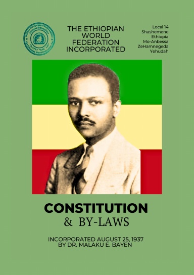 The Ethiopian World Federation, Incorporated, Constitution
