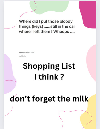 Shopping list . I think ?