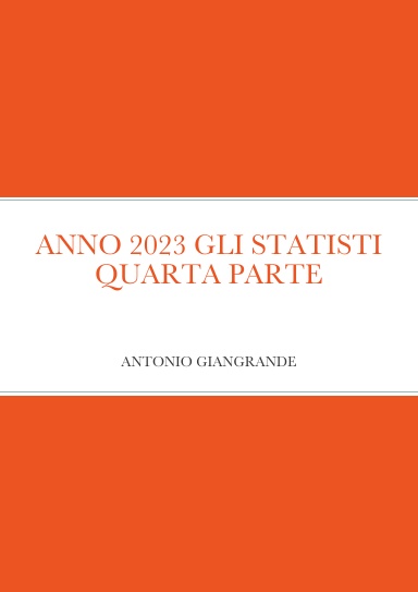 ANNO 2023 GLI STATISTI QUARTA PARTE