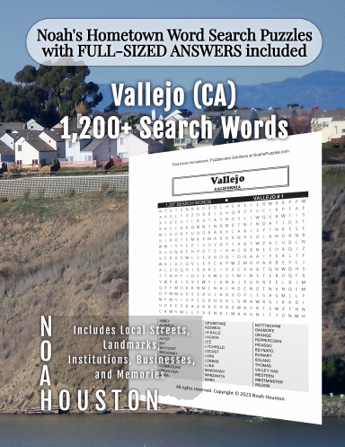 Noah’s Hometown Word Search Puzzles with FULL-SIZED ANSWERS included Vallejo (CA)