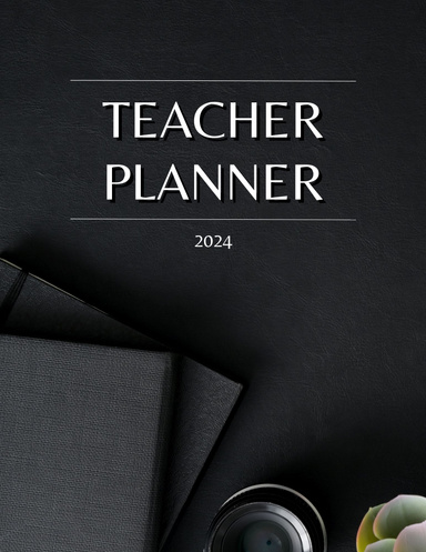Teacher Planner 2024 - Lesson Planner 2024, Lesson Plan Book, Weekly & Monthly Homeschool Planner with Quotes, Academic Planner (Black version)