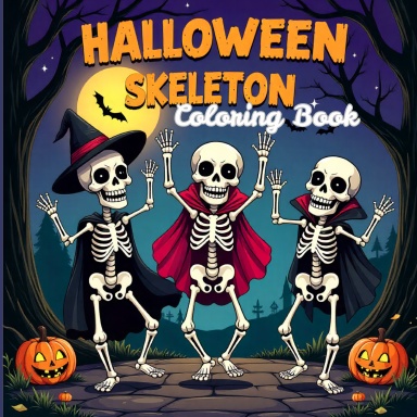 Halloween Skeleton Coloring Book