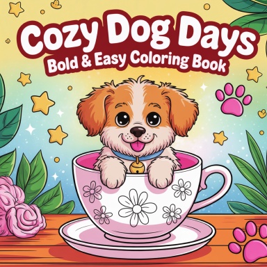 Cozy Dog Days Bold & Easy Coloring Book