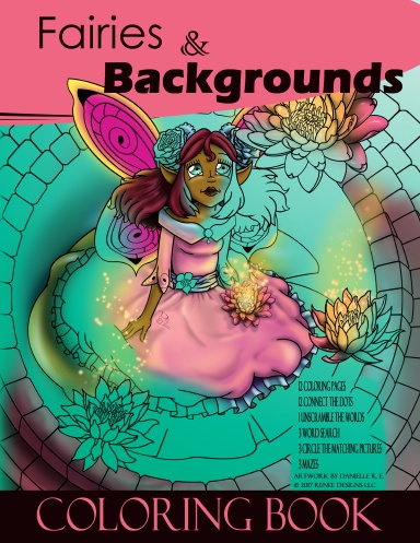 Fairies & Backgrounds Coloring Book