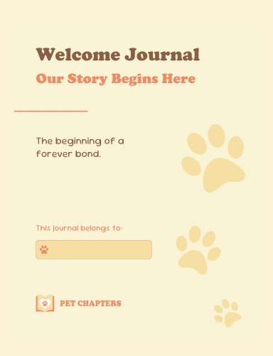 Pet Chapters Welcome Journal