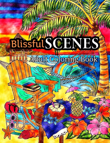 Blissful Scenes Adult Coloring Book