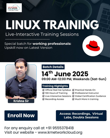 RHCSA Training on RHEL 10 in Delhi with KR Network Cloud