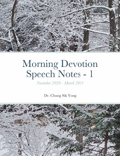 Morning Devotion Speech Notes - 1