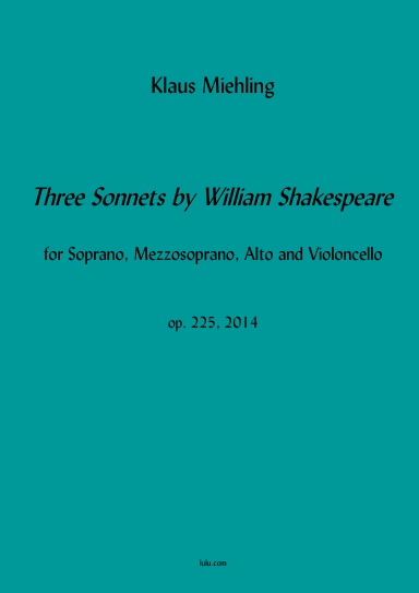 Three Sonnets by William Shakespeare
