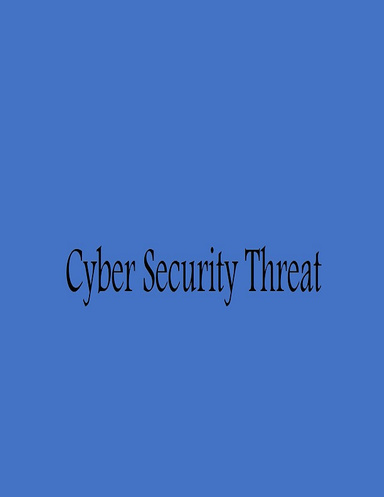 Cyber Security Threat