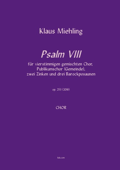 Psalm VIII (Chorpartitur)