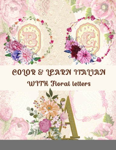 Floral alphabet coloring pages